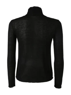 Solada Maglia dolcevita da donna in misto cashmere a maniche lunghe - nero