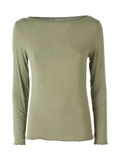 Solada Maglia donna a maniche lunghe con scollo a barchetta - bordeaux