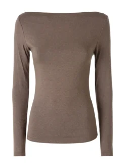 Solada Maglia donna a maniche lunghe con scollo a barchetta - beige
