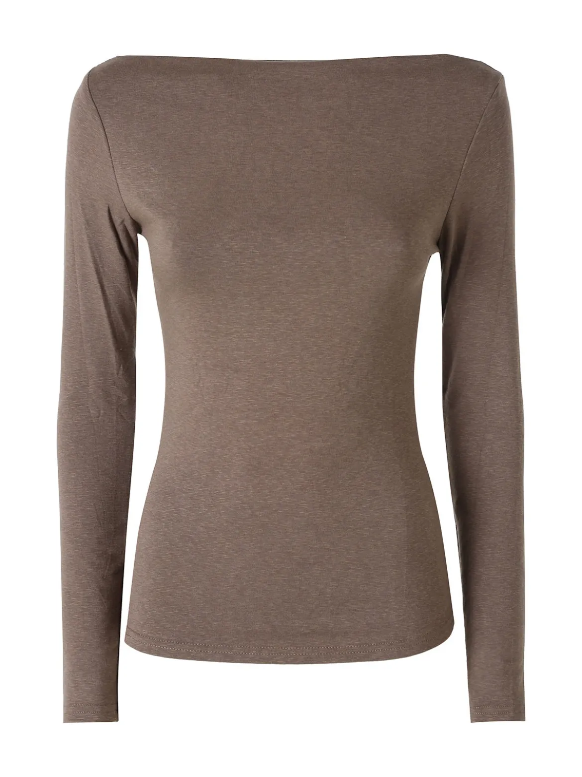 Solada Maglia donna a maniche lunghe con scollo a barchetta - beige