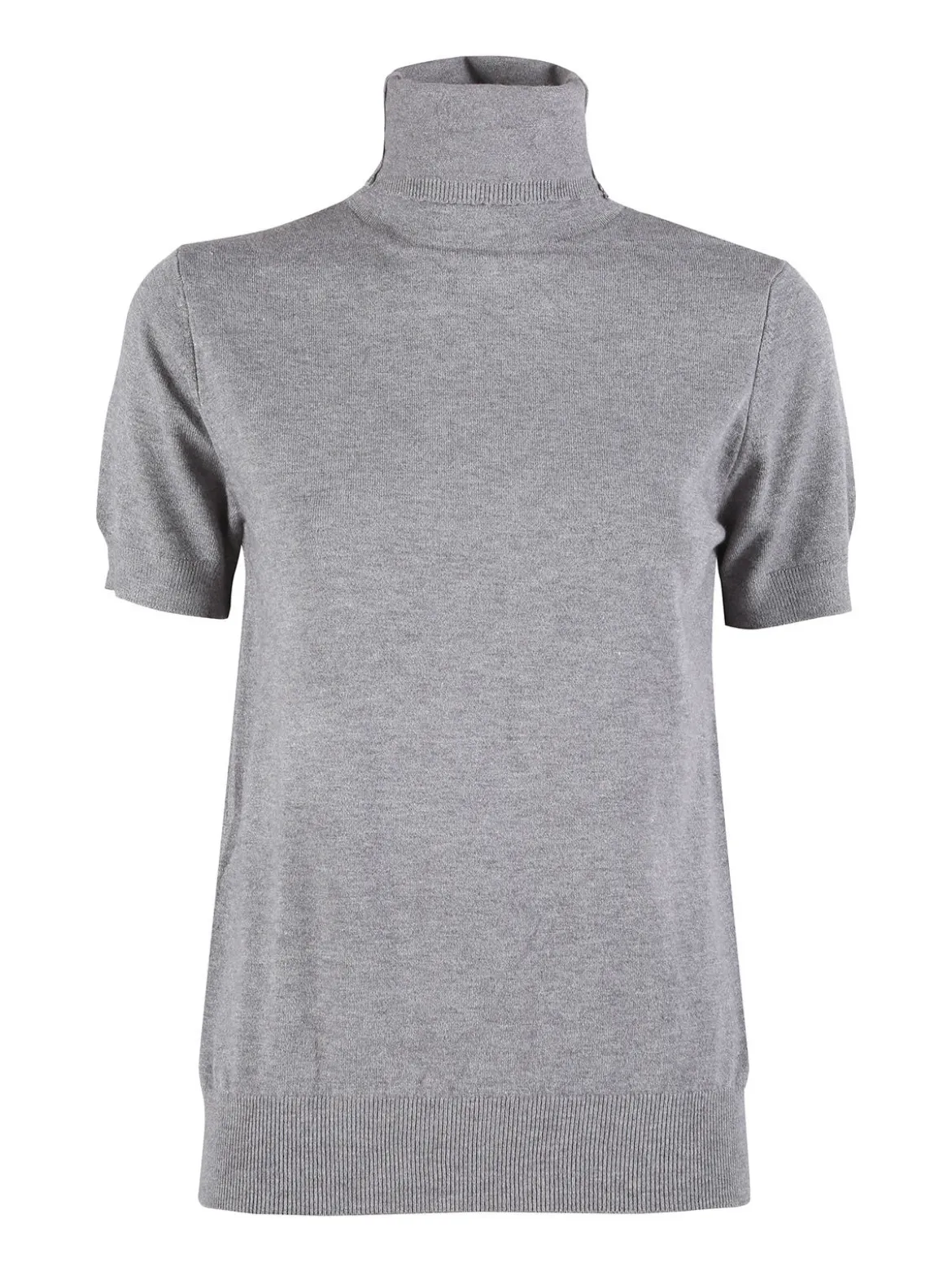 Solada Maglia donna dolcevita a maniche corte - grigio