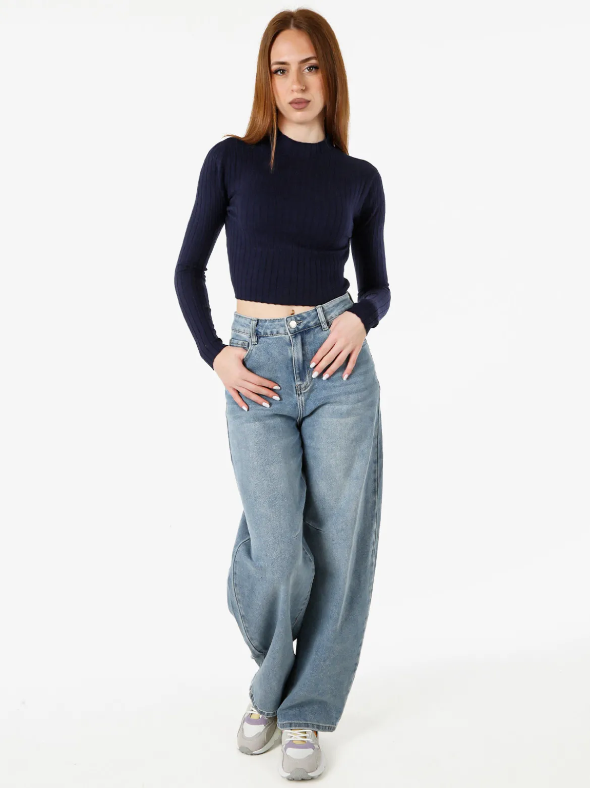 Solada Maglia donna lupetto - blu scuro
