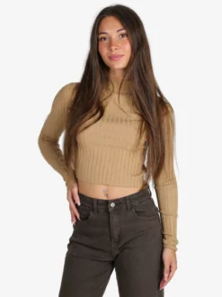 Solada Maglia donna lupetto - cammello