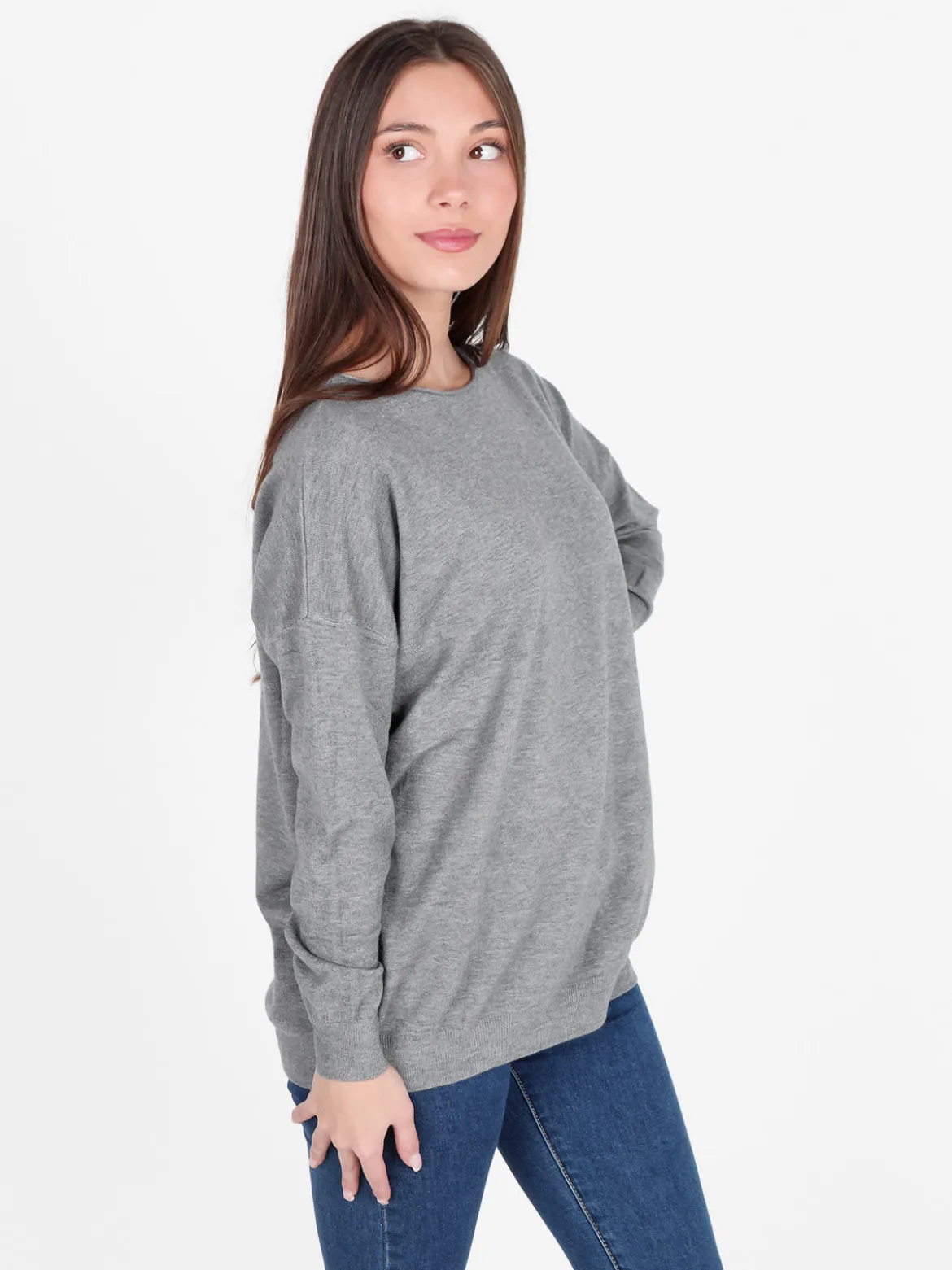 Solada Maglia donna oversize con spalle cadenti
