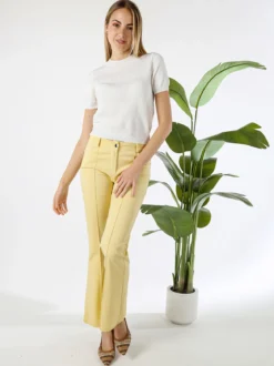 Solada Maglia girocollo da donna a maniche corte - bianco