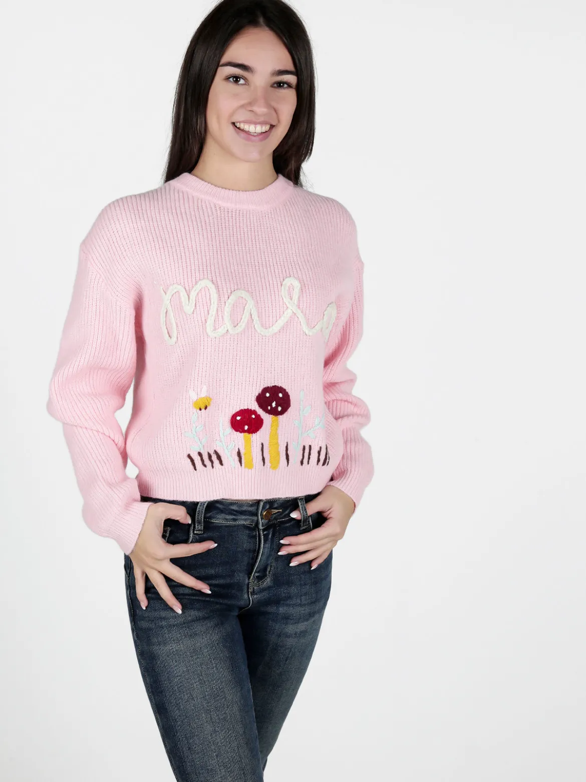 Solada Maglione donna oversize con ricami