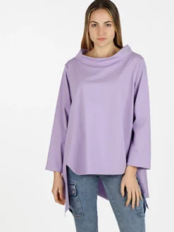 Solada Maxi blusa da donna in misto cotone