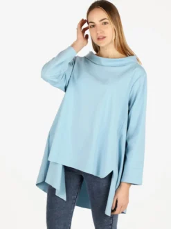 Solada Maxi blusa da donna in misto cotone
