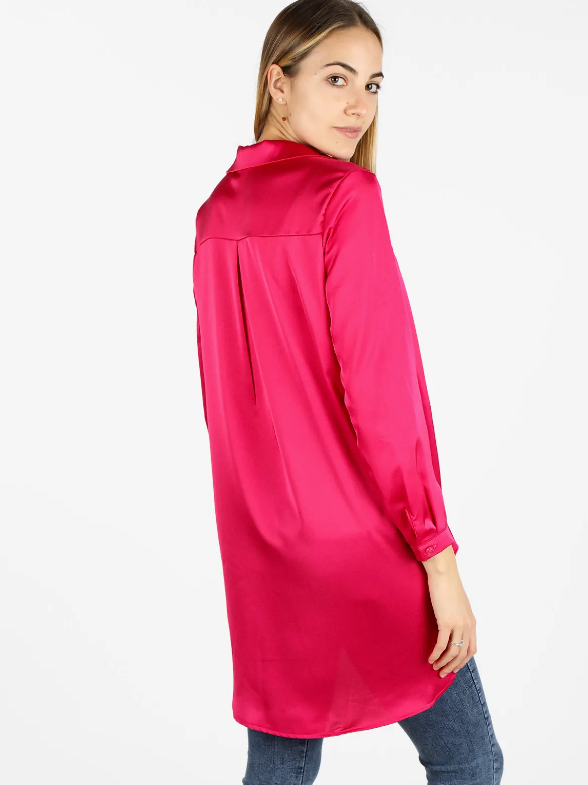 Solada Maxi camicia donna effetto raso