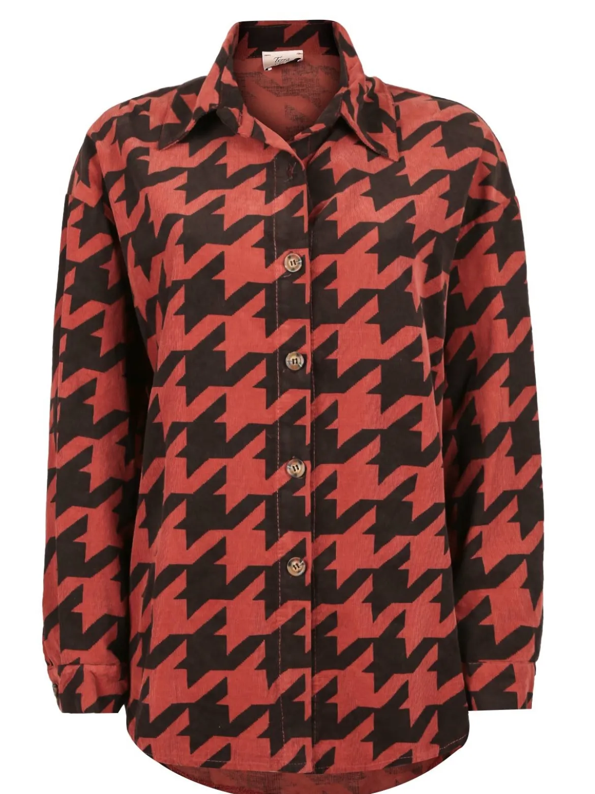 Solada Maxi camicia donna oversize in cotone vellutato