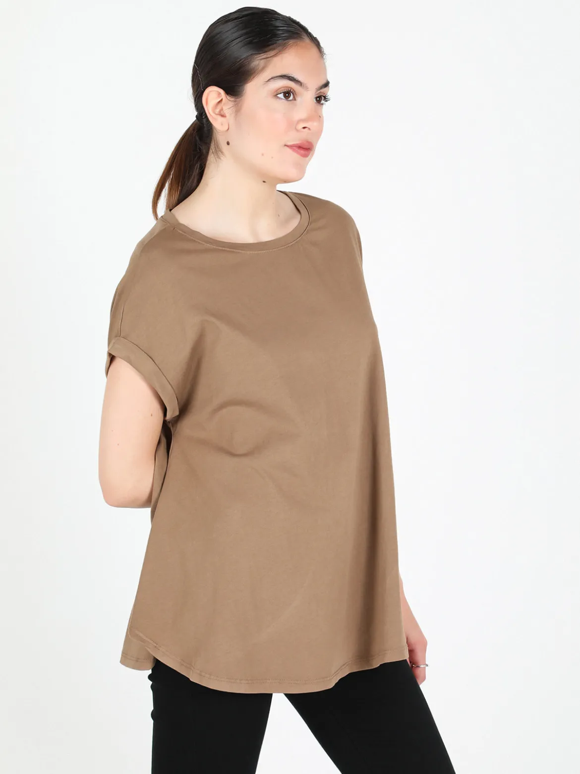 Solada Maxi t-shirt donna tinta unita