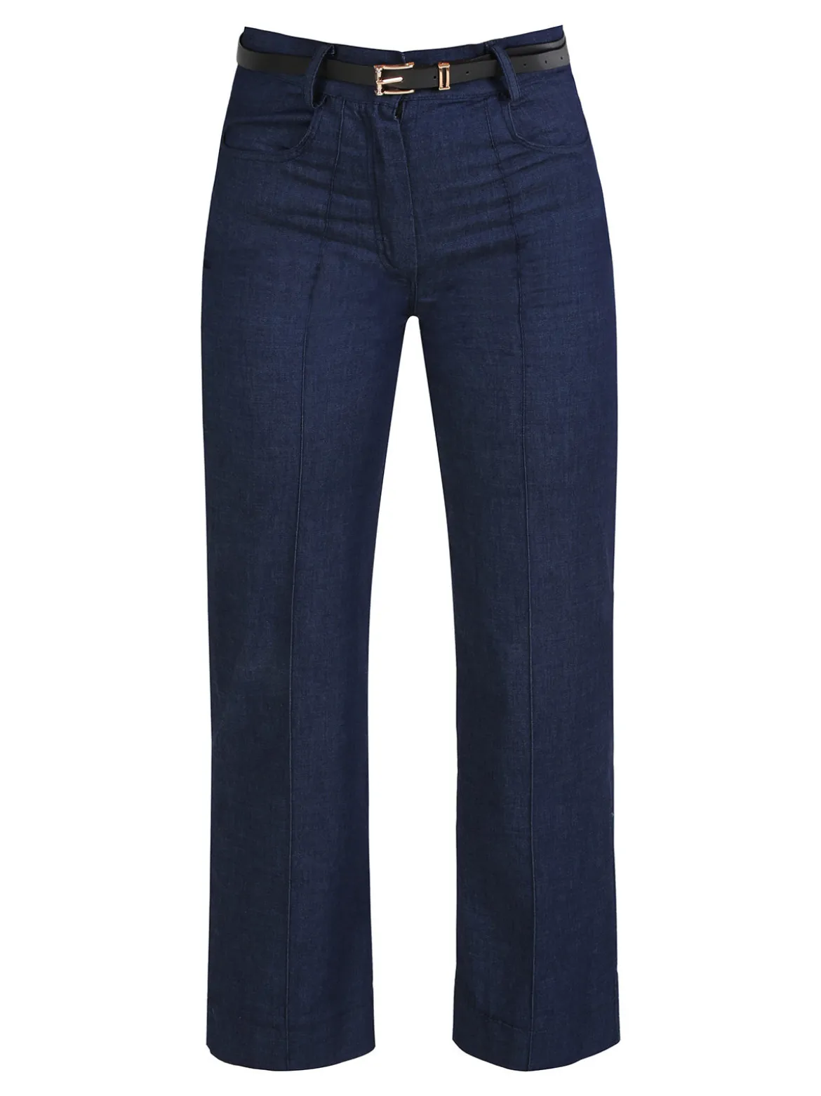 Solada Pantalone donna effetto jeans con cintura