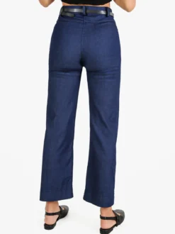 Solada Pantalone donna effetto jeans con cintura