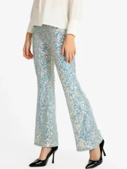 Solada Pantaloni a zampa con pailettes