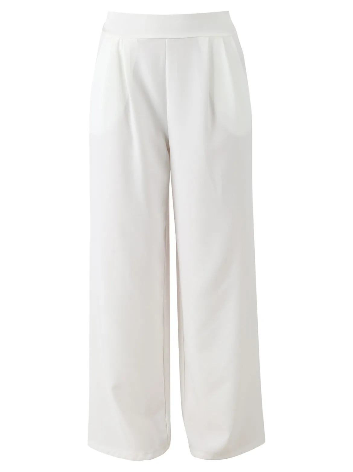 Solada Pantaloni casual da donna a gamba larga - bianco
