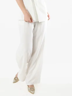 Solada Pantaloni casual da donna a gamba larga - bianco