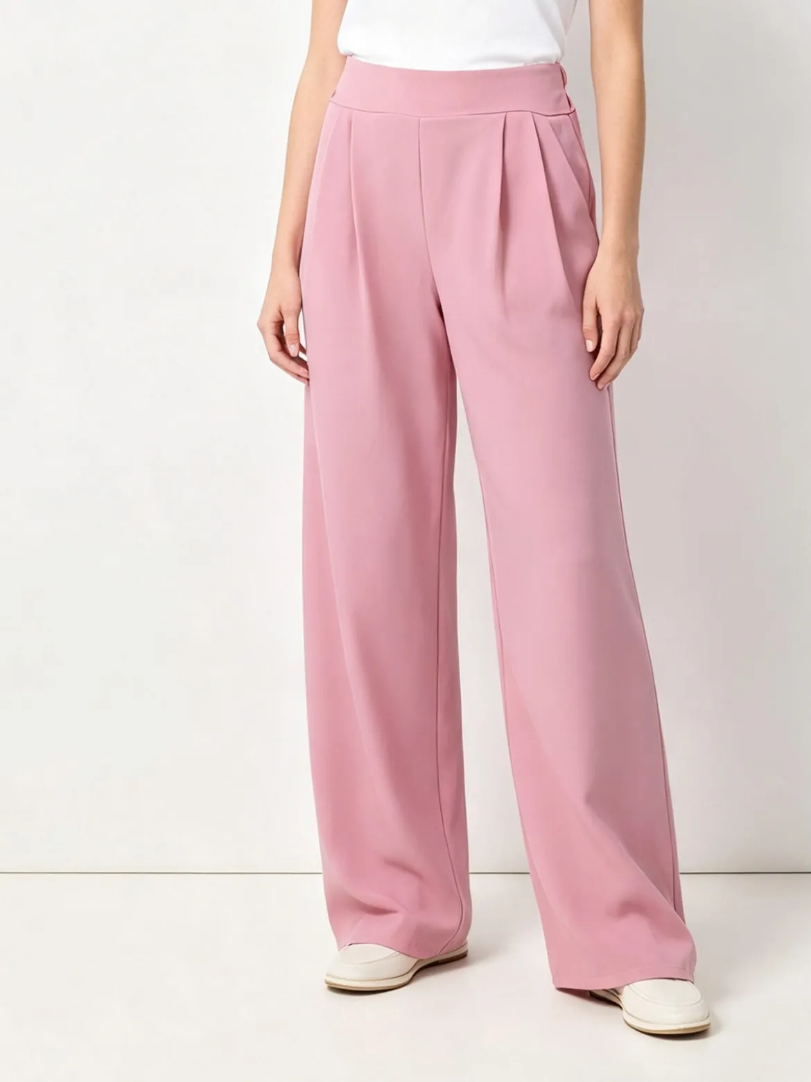 Solada Pantaloni casual da donna a gamba larga - rosa
