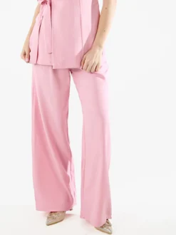 Solada Pantaloni casual da donna a gamba larga - rosa
