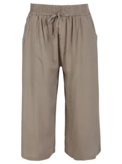 Solada Pantaloni cropped donna a gamba larga in cotone
