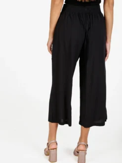 Solada Pantaloni cropped donna a gamba larga in cotone
