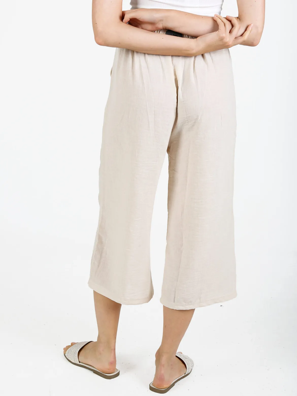Solada Pantaloni cropped donna in misto cotone
