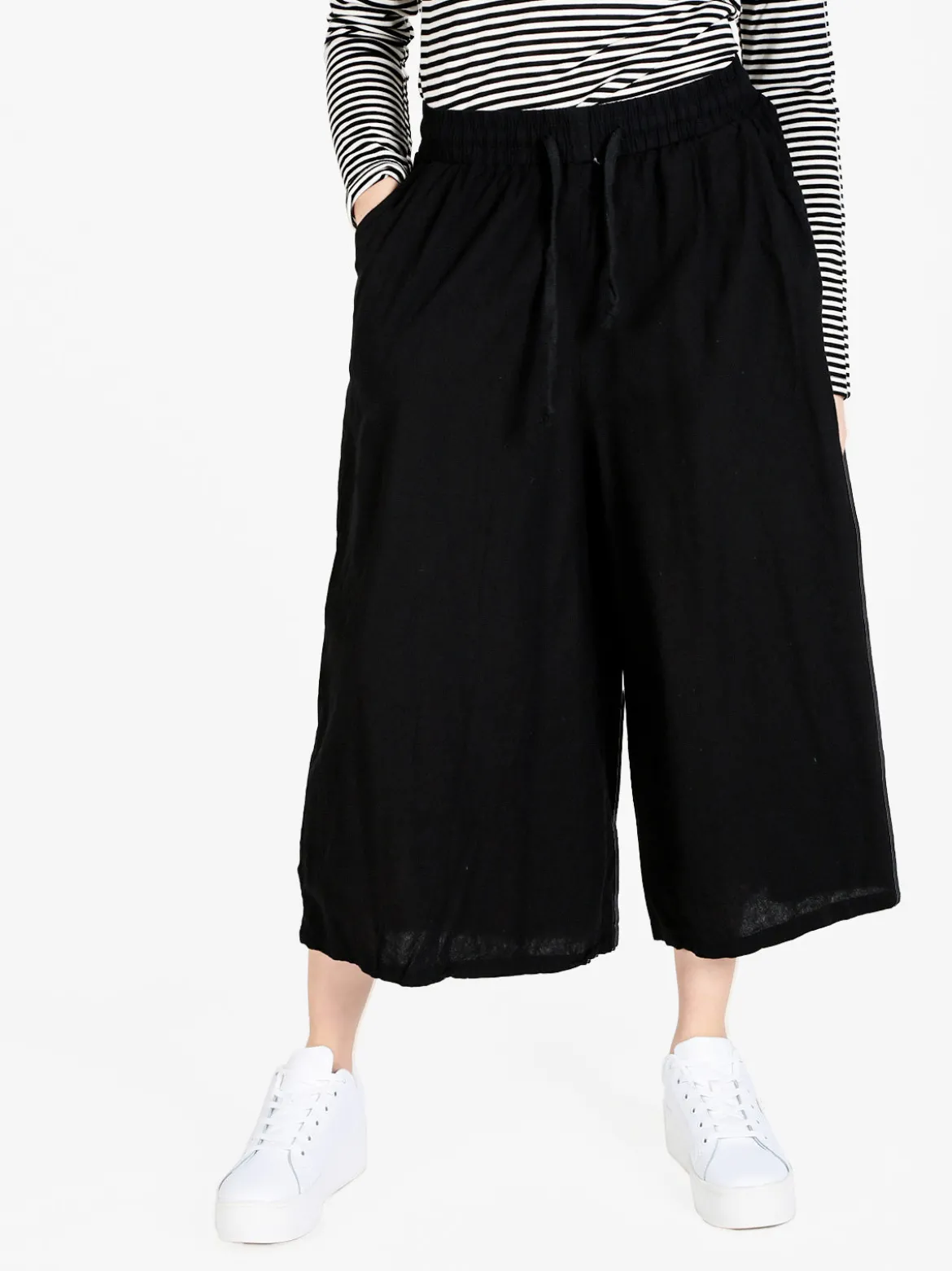 Solada Pantaloni culotte da donna in cotone con coulisse