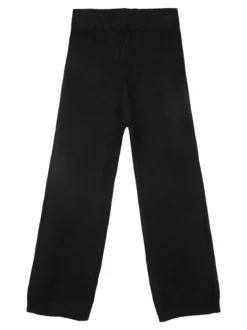 Solada Pantaloni da bambina in maglia con elastico in vita - nero