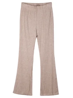 Solada Pantaloni da bambina in velluto a zampa - beige