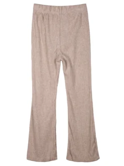 Solada Pantaloni da bambina in velluto a zampa - beige
