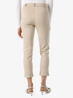 Solada Pantaloni da donna a gamba dritta con risvolto - beige