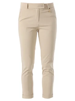 Solada Pantaloni da donna a gamba dritta con risvolto - beige