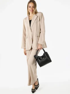 Solada Pantaloni da donna a gamba dritta e larga - beige