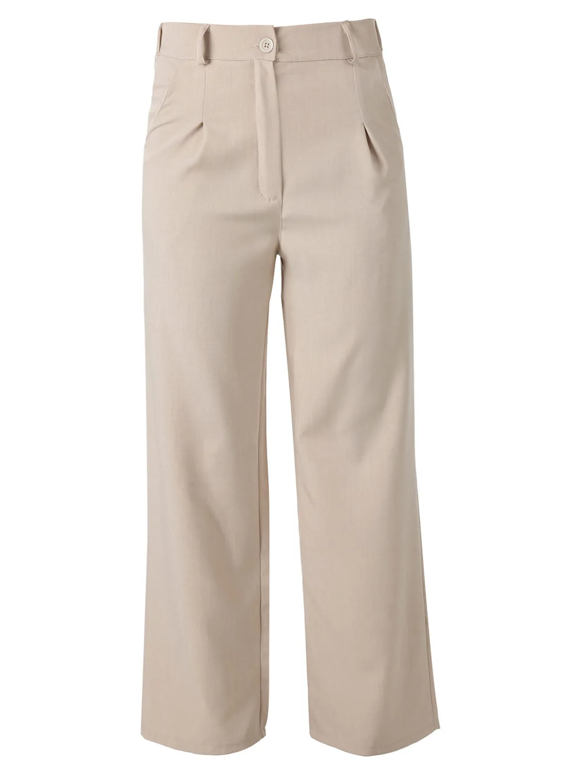 Solada Pantaloni da donna a gamba dritta e larga - beige