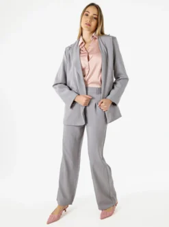 Solada Pantaloni da donna a gamba dritta e larga - grigio