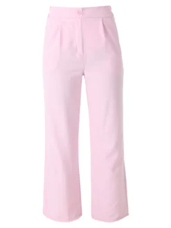 Solada Pantaloni da donna a gamba dritta e larga - rosa