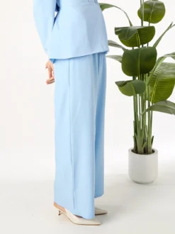Solada Pantaloni da donna a gamba larga e dritta - azzurro