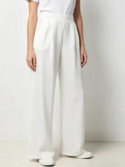Solada Pantaloni da donna a gamba larga e dritta - bianco