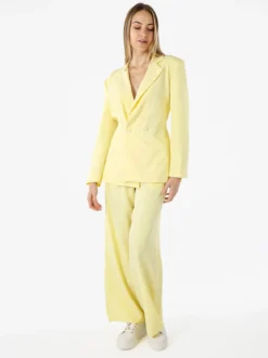 Solada Pantaloni da donna a gamba larga e dritta - giallo