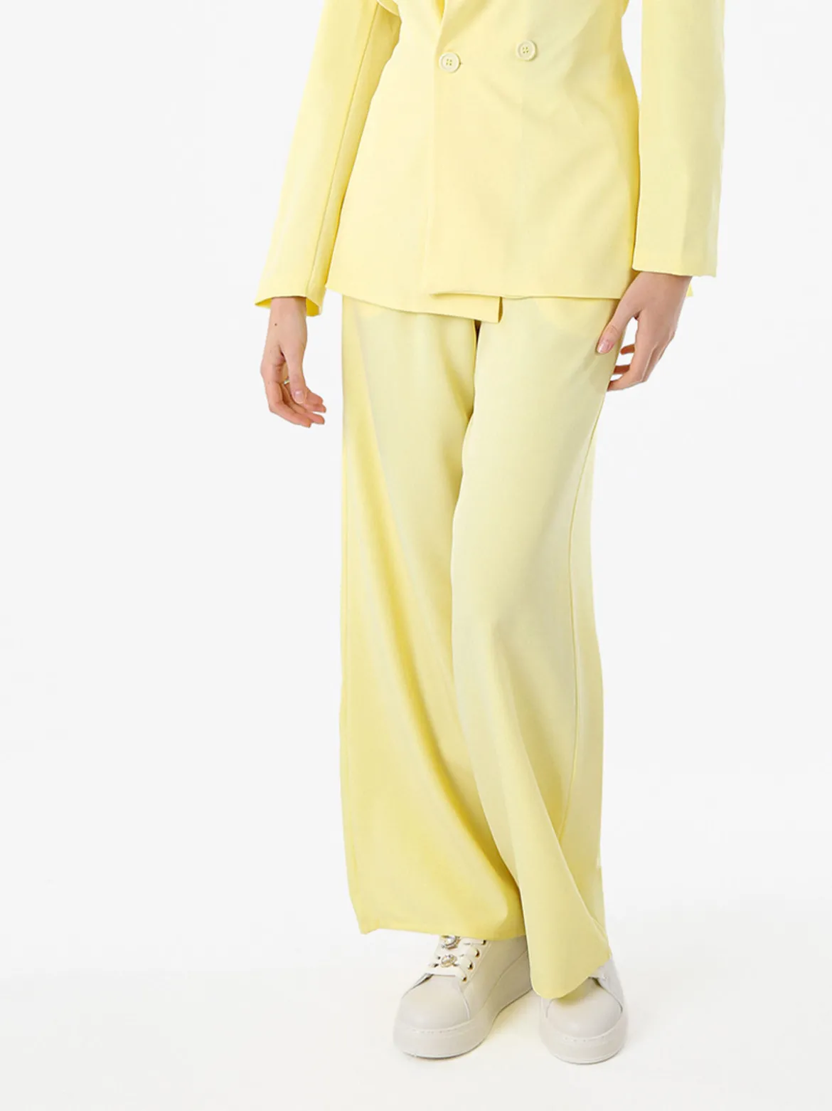 Solada Pantaloni da donna a gamba larga e dritta - giallo