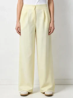 Solada Pantaloni da donna a gamba larga e vita alta - giallo