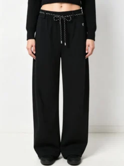 Solada Pantaloni da donna in felpa con elastico in vita - nero