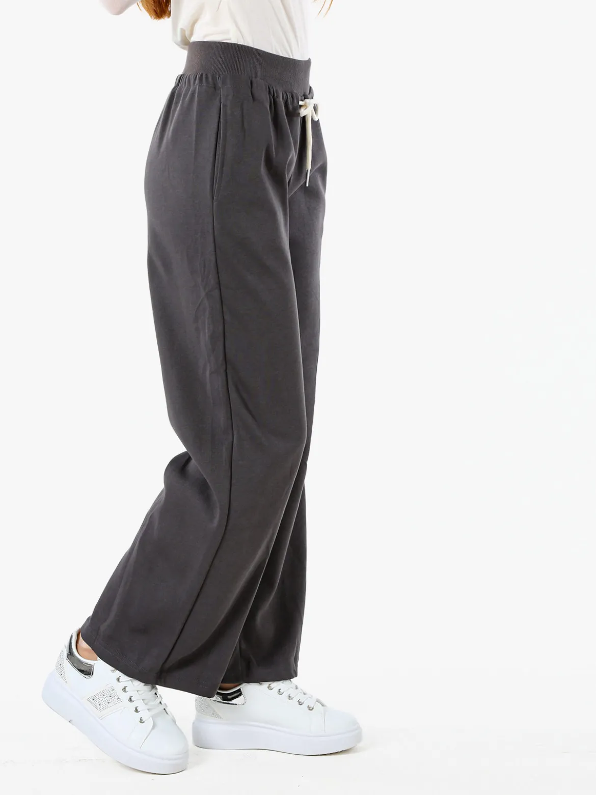 Solada Pantaloni da donna sportivi a gamba larga - grigio