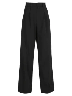 Solada Pantaloni donna a gamba larga e vita alta