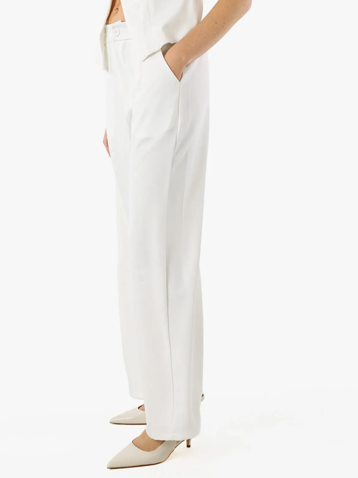 Solada Pantaloni donna a palazzo - bianco