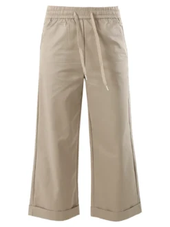 Solada Pantaloni donna a palazzo con risvolto - khaki