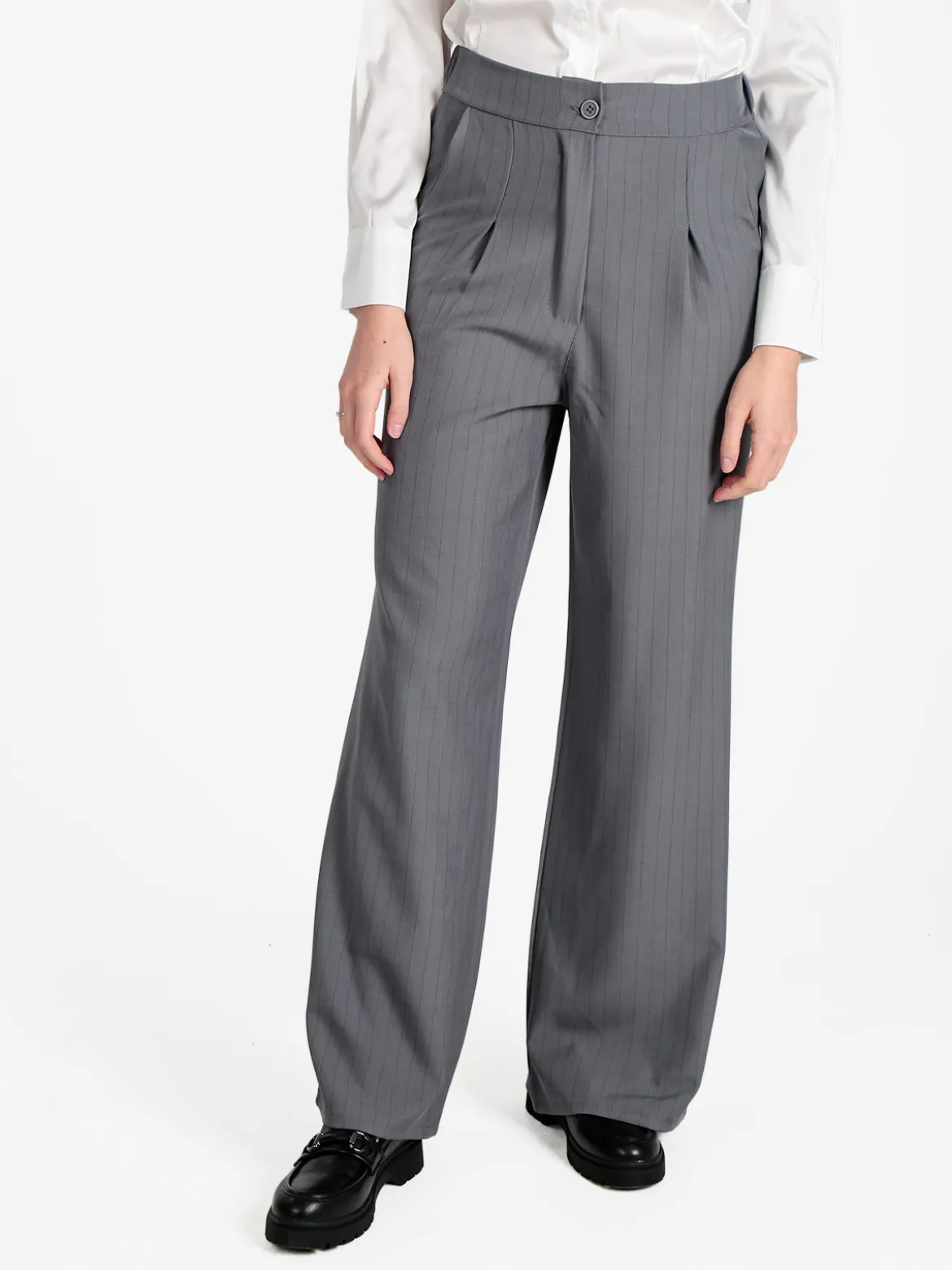 Solada Pantaloni donna a palazzo gessati