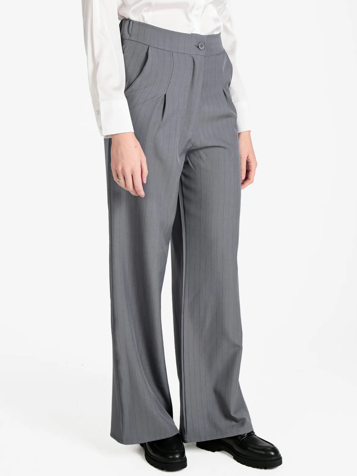 Solada Pantaloni donna a palazzo gessati