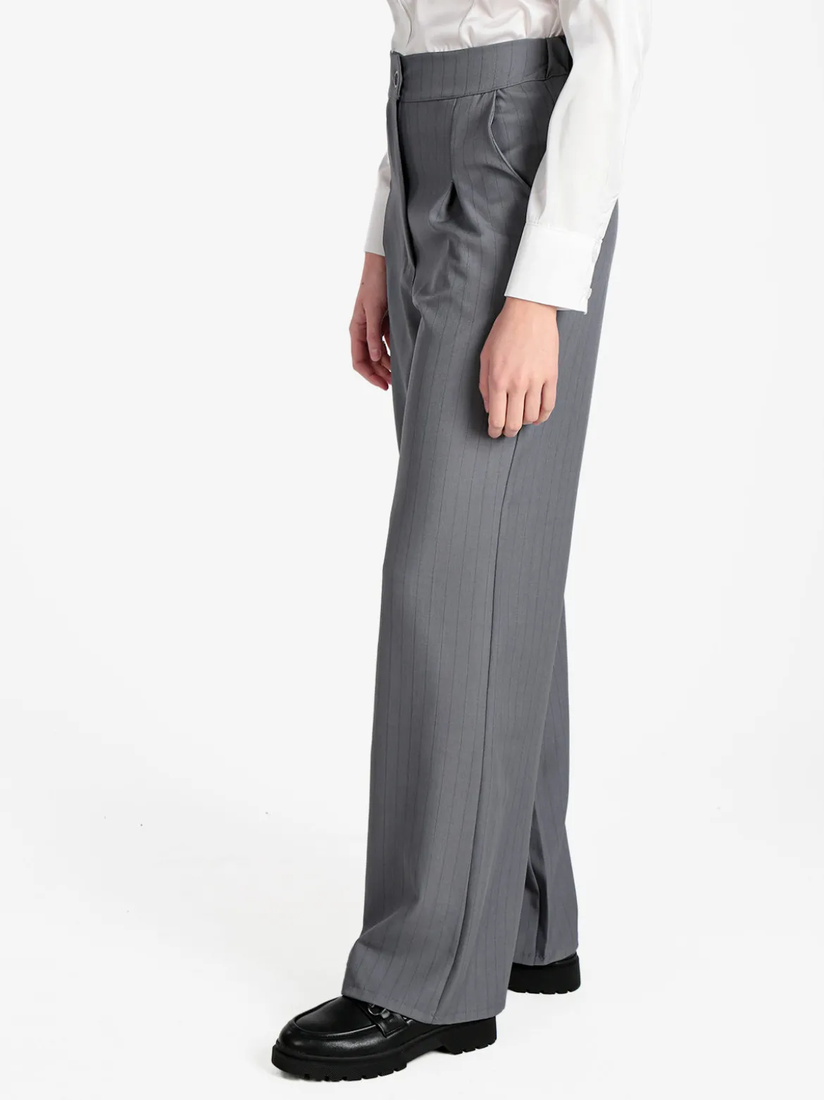 Solada Pantaloni donna a palazzo gessati