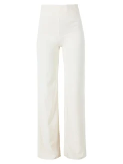 Solada Pantaloni donna a vita alta - panna