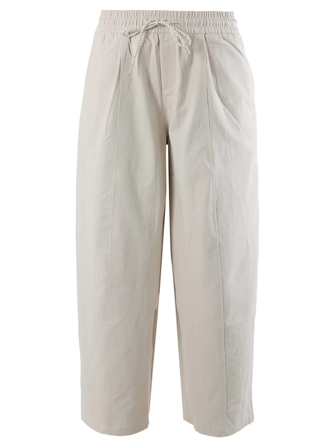 Solada Pantaloni donna barrell cropped - beige